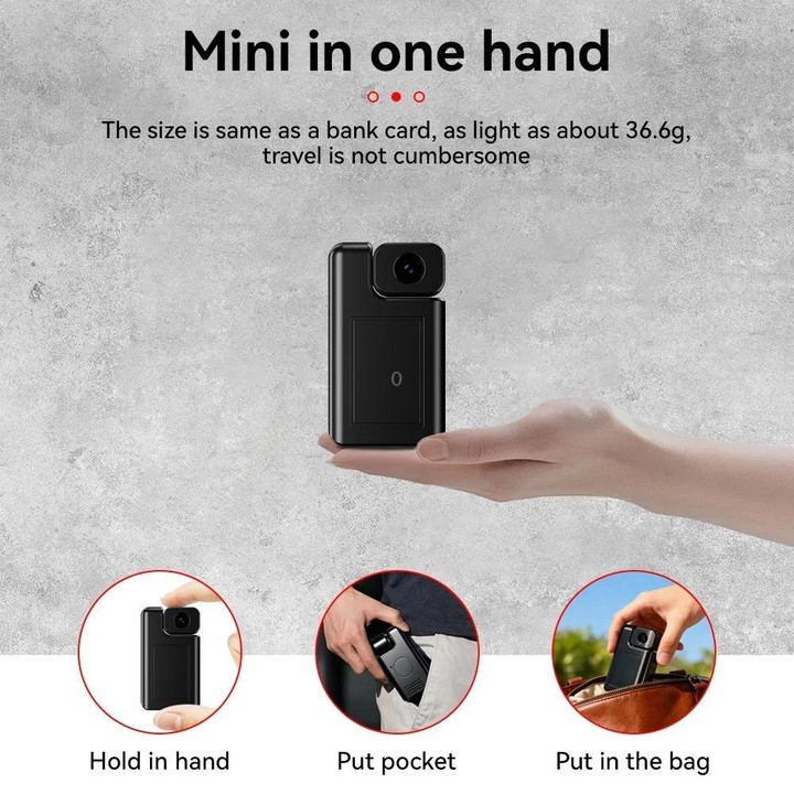V380-Q6 1000mAh 1080P 2MP HD Mini Camera(Black)