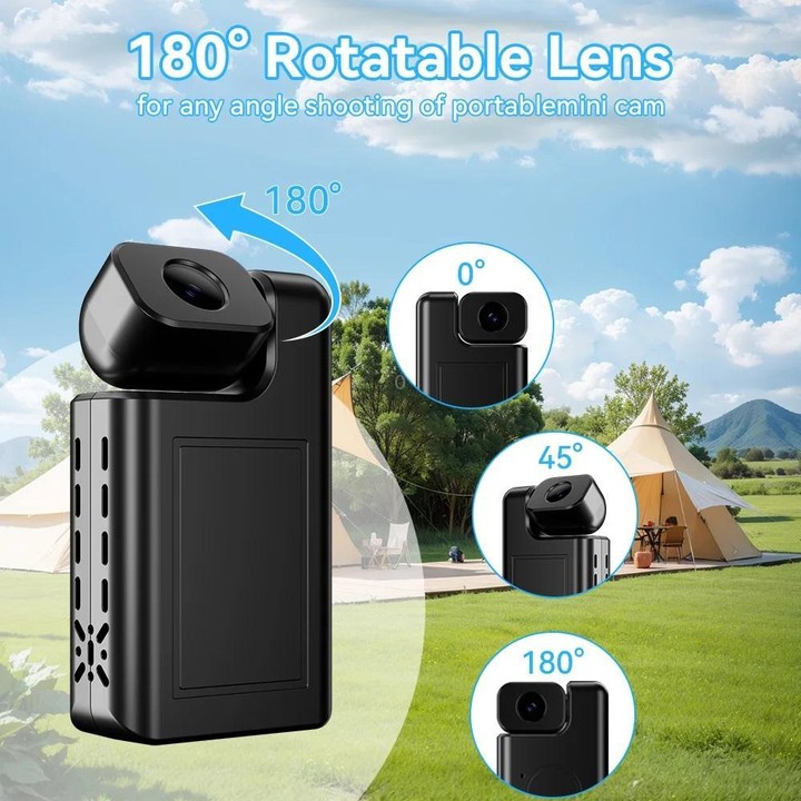 V380-Q6 1000mAh 1080P 2MP HD Mini Camera(Black)