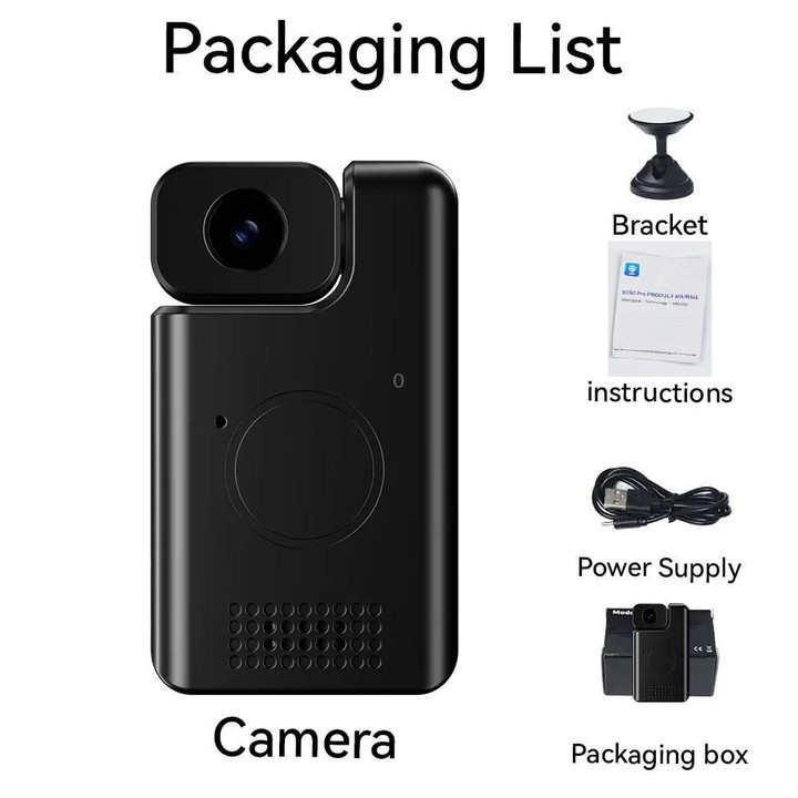 V380-Q6 1000mAh 1080P 2MP HD Mini Camera(Black)