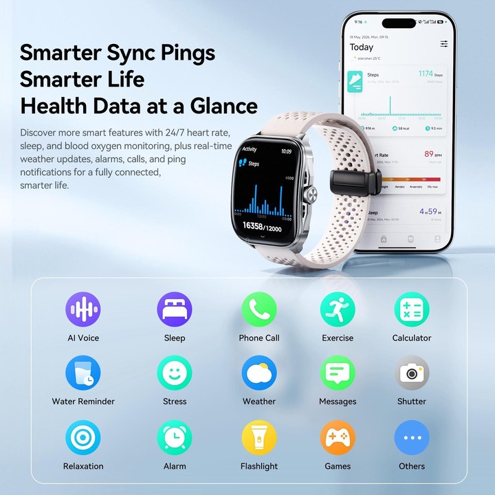 JOYROOM Fit-Life Series JR-FT6 Pro 2.06 inch Curved Screen Bluetooth Smart Watch(Dark Grey)