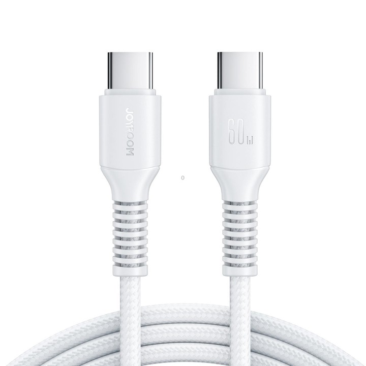 JOYROOM S-A9U Long-Lasting Series Type-C to Type-C 60W Fast Charging Data Cable, Length: 1m(White)