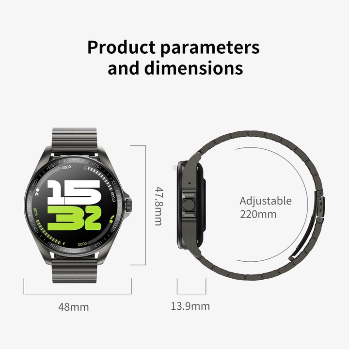 F36 1.46 inch HD Screen 2 in 1 Wireless Earphone Smart Watch, Support Dual-Device Connection(Black+Black Steel)