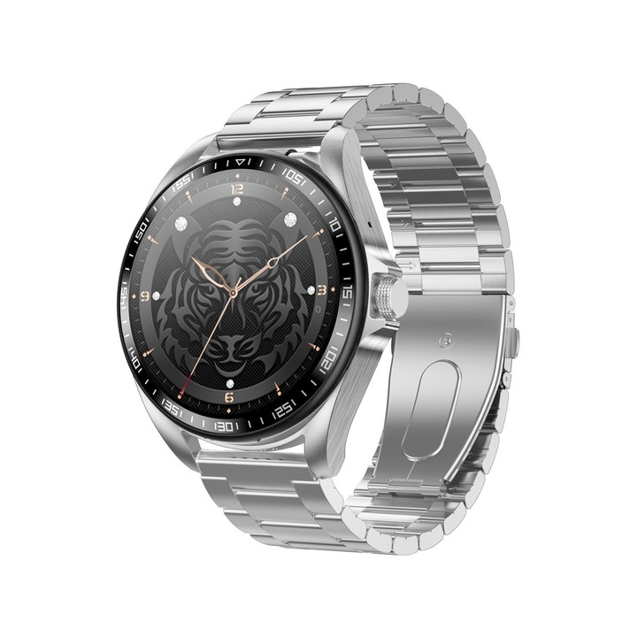F36 1.46 inch HD Screen 2 in 1 Wireless Earphone Smart Watch, Support Dual-Device Connection(Silver+Silver Steel)
