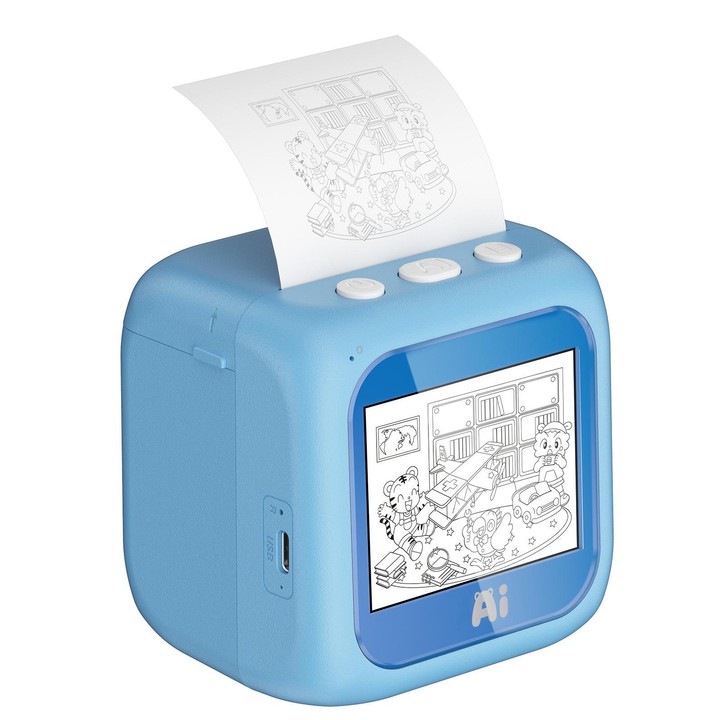 B6 AI Intelligent Kids Printer with 2.8-inch Screen(Blue)