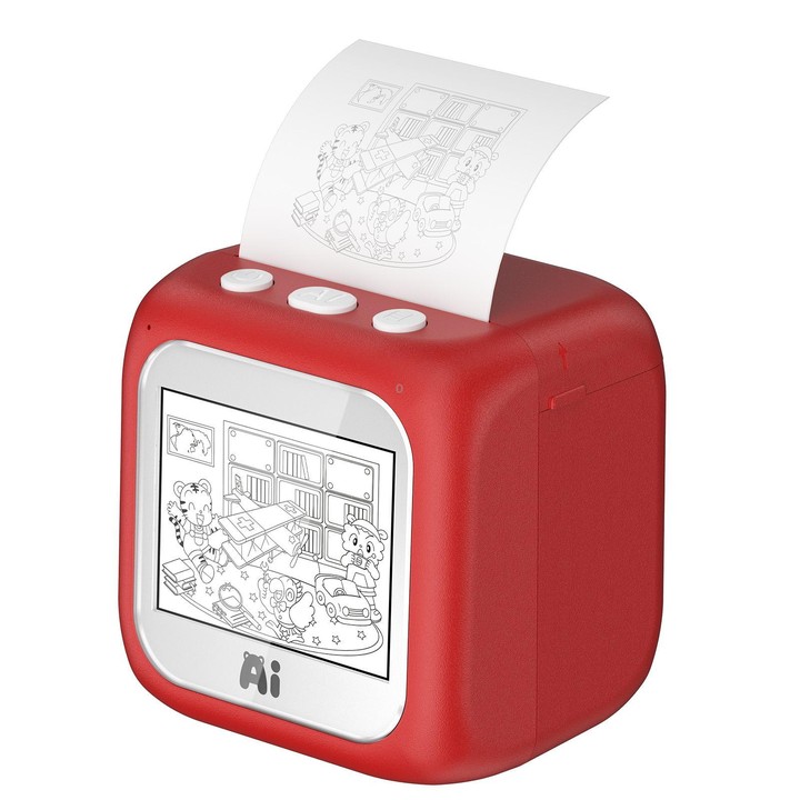 B6 AI Intelligent Kids Printer with 2.8-inch Screen(Red)