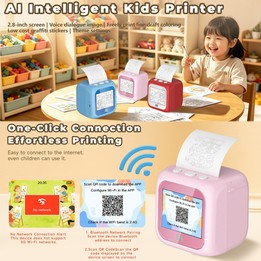B6 AI Intelligent Kids Printer with 2.8-inch Screen(Red)