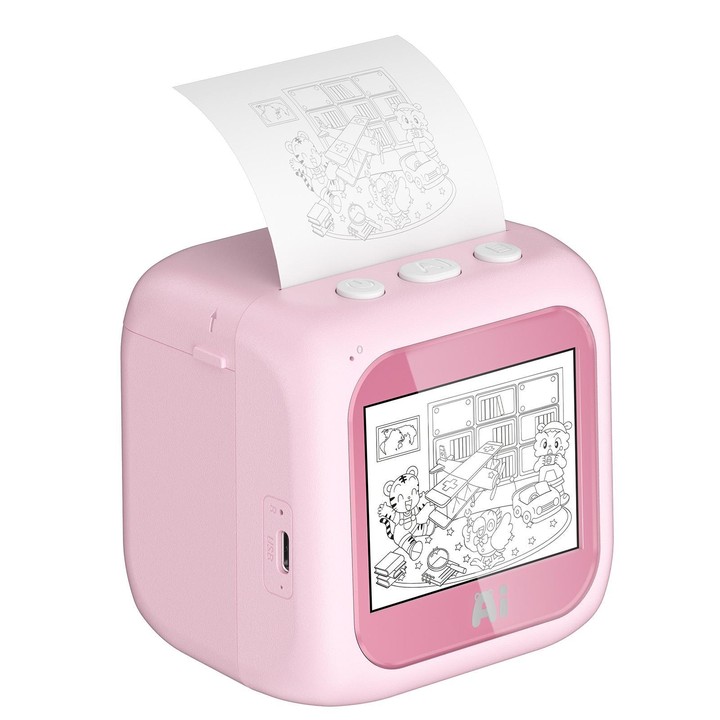 B6 AI Intelligent Kids Printer with 2.8-inch Screen(Pink)