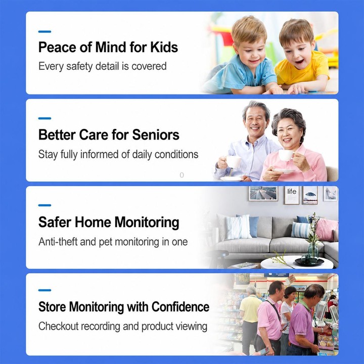 K12 Wireless WIFI Home Security Camera, Supports HD Night Vision and Two-Way Audio(White)