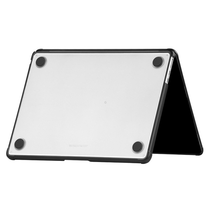 For MacBook Air 13.6 inch Ultra-thin TPU Hybrid PC Laptop Case(Black+Transparent)