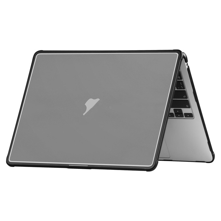 For MacBook Air 13.6 inch Ultra-thin TPU Hybrid PC Laptop Case(Transparent Black)