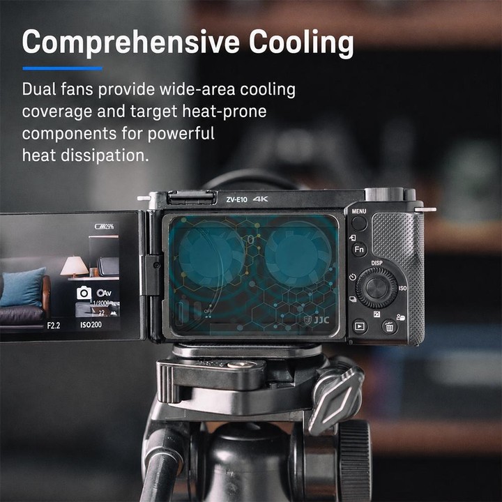 Camera Cooling Fan for Sony A7M4 / ZVE1 / A6700 / A7C2, ZV-E10 / ZV1 / A7C / FX3, Canon 70D / R6 / R6 Mark II / R7, Fuji X-T4 /