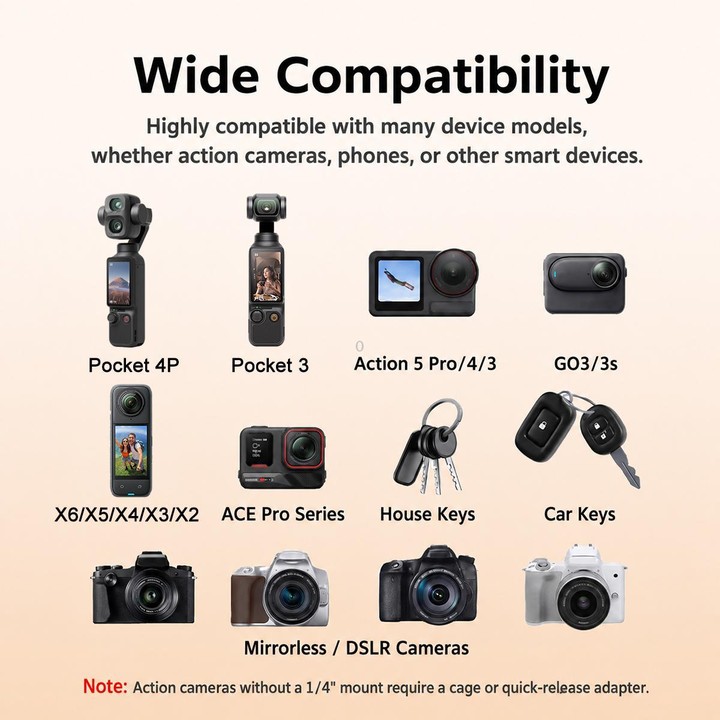 XDcase 4-in-1 Set Camera Wrist Strap Phone Lanyard for DJI, Insta360, GoPro and Other Action Cameras(Orange)