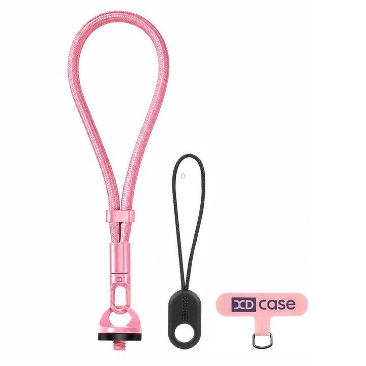 XDcase 4-in-1 Set Camera Wrist Strap Phone Lanyard for DJI, Insta360, GoPro and Other Action Cameras(Pink)