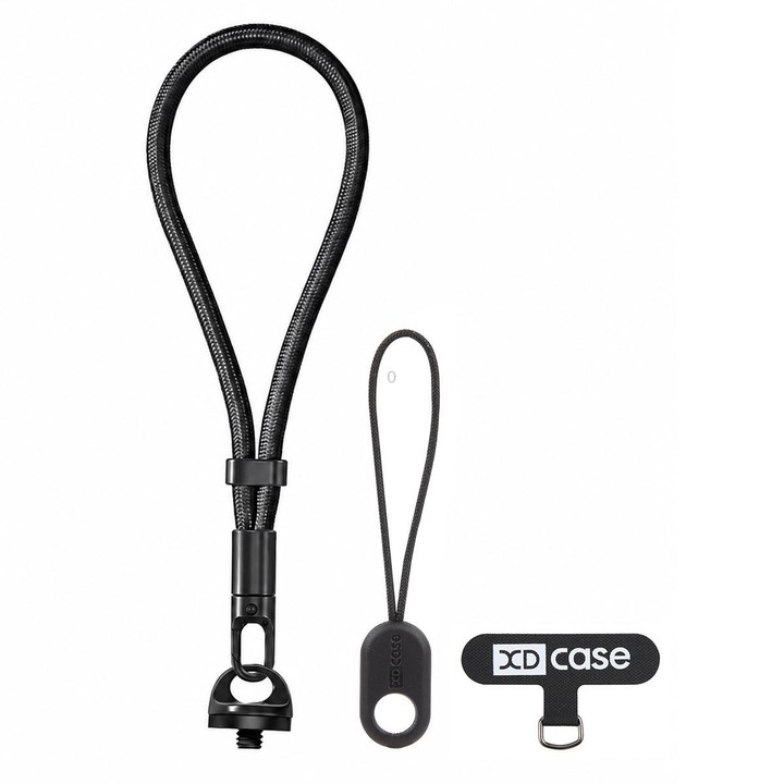 XDcase 4-in-1 Set Camera Wrist Strap Phone Lanyard for DJI, Insta360, GoPro and Other Action Cameras(Black)