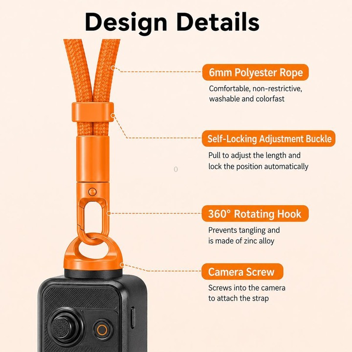 XDcase 4-in-1 Set Camera Wrist Strap Phone Lanyard for DJI, Insta360, GoPro and Other Action Cameras(Grey)