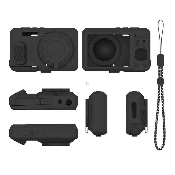 For Kodak PIXPRO FZ55 Soft Silicone Camera Protective Case with Wrist Strap(Black)
