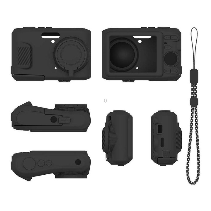For Kodak PIXPRO FZ45 Soft Silicone Camera Protective Case with Wrist Strap(Black)