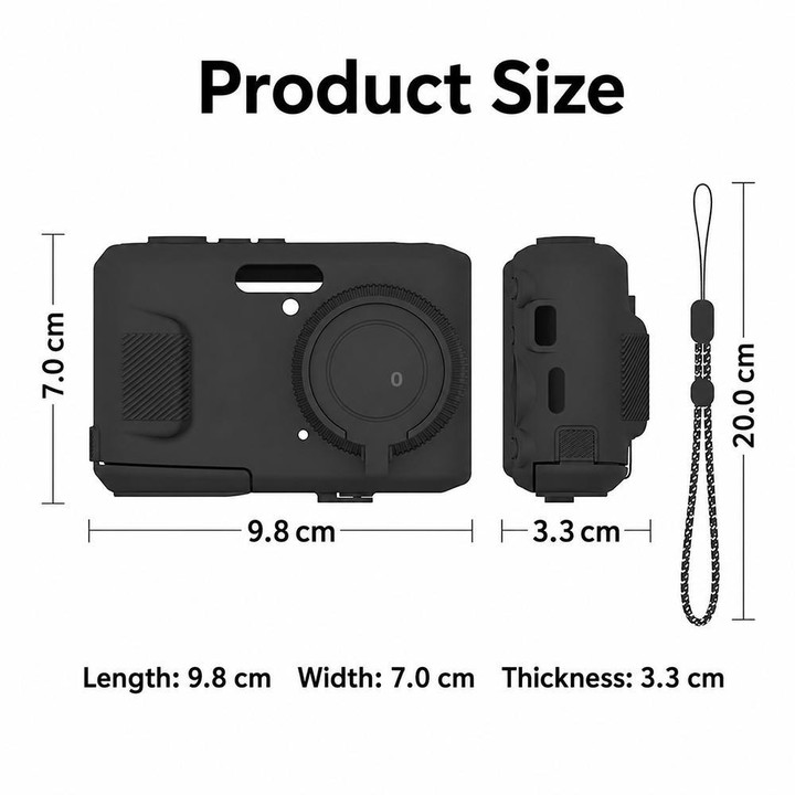 For Kodak PIXPRO FZ45 Soft Silicone Camera Protective Case with Wrist Strap(Brown)