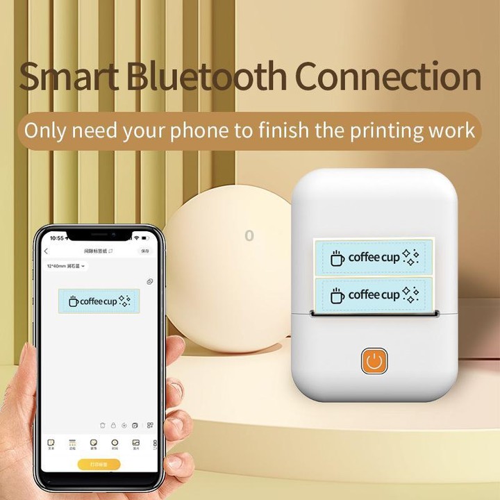 Y2 Mini Portable Smart Label Printer Bluetooth Thermal Printer(White)