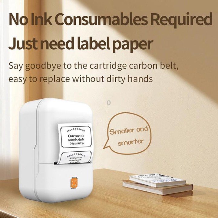 Y2 Mini Portable Smart Label Printer Bluetooth Thermal Printer(White)