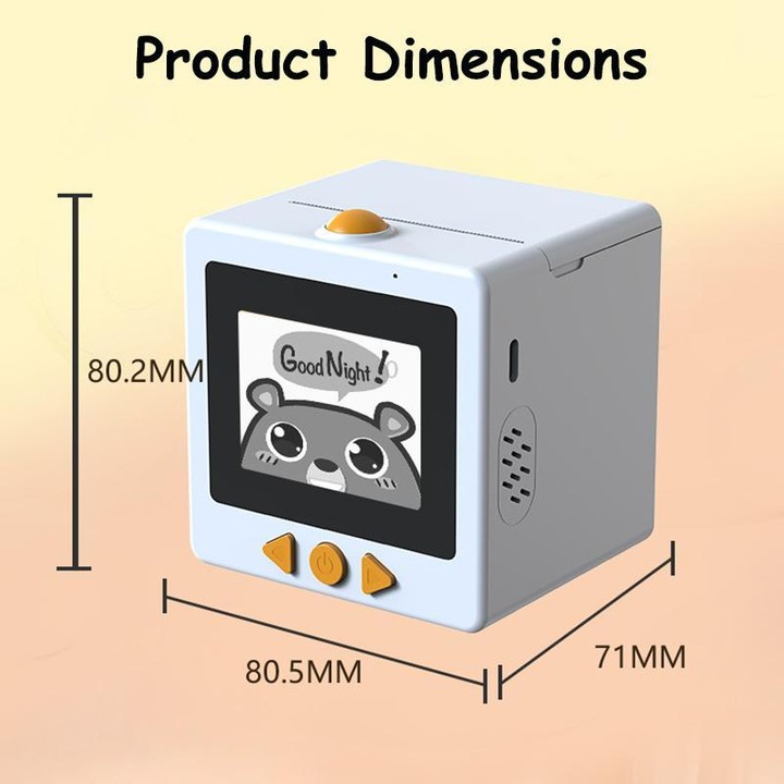 D5 2.4 inch IPS Screen Portable Pocket AI Smart Voice Control Kids Thermal Printer(Red)