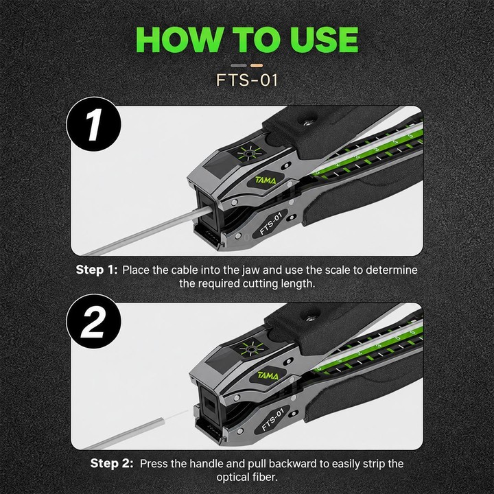 FTS-01 Optical Fiber Drop Cable Stripper for 2-3mm Butterfly Drop Cable Fiber Optic Cable Stripping Tool(Grey)