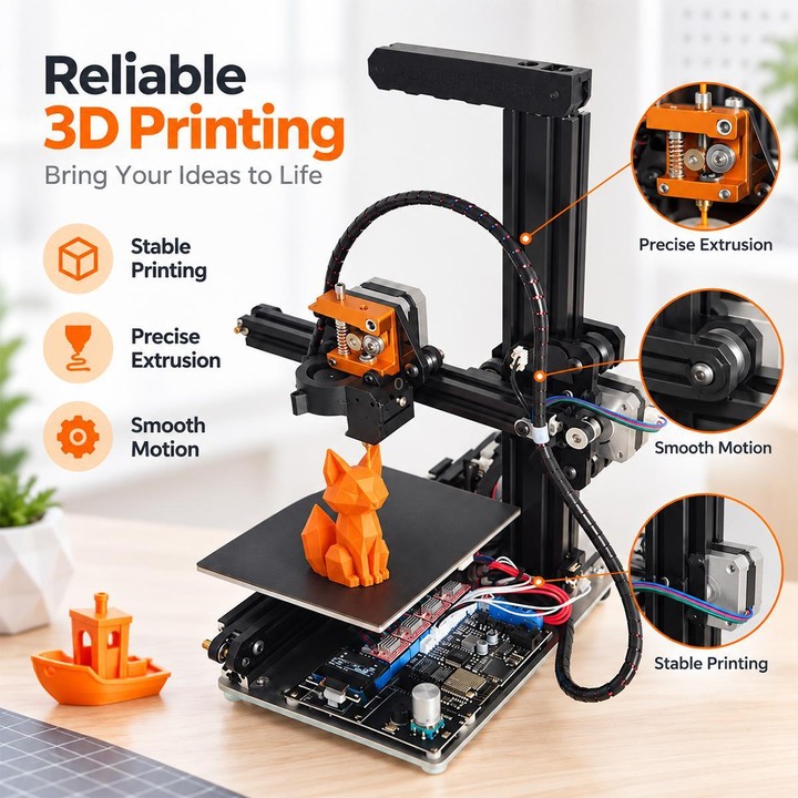 MagicMaker Luban S Desktop 3D Printers Beginner DIY Accessories, Plug:EU Plug(Entry-level Set)