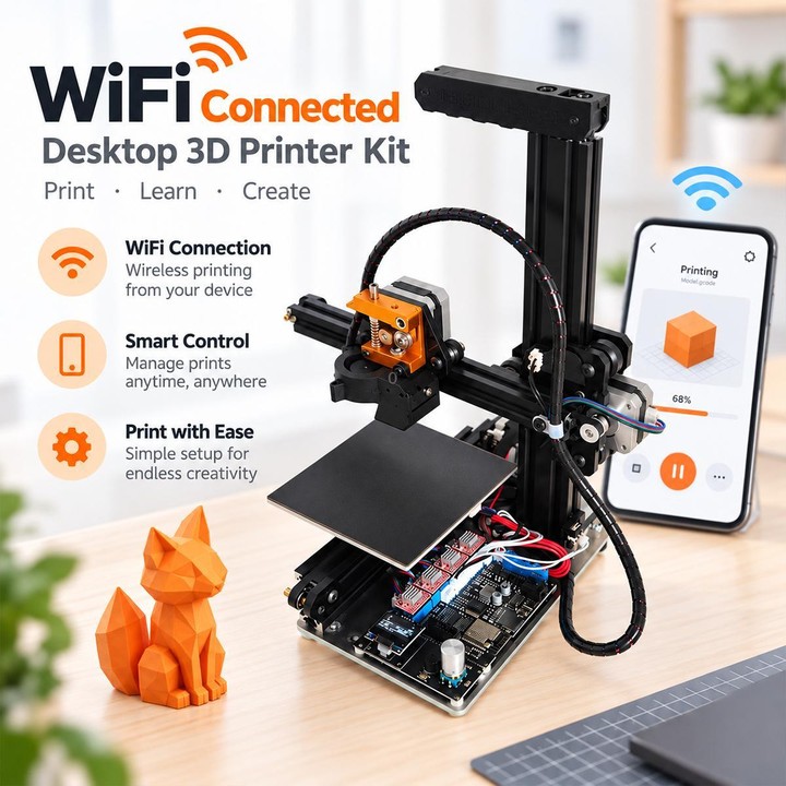 MagicMaker Luban S Desktop 3D Printers Beginner DIY Accessories, Plug:US Plug(Entry-level Set)