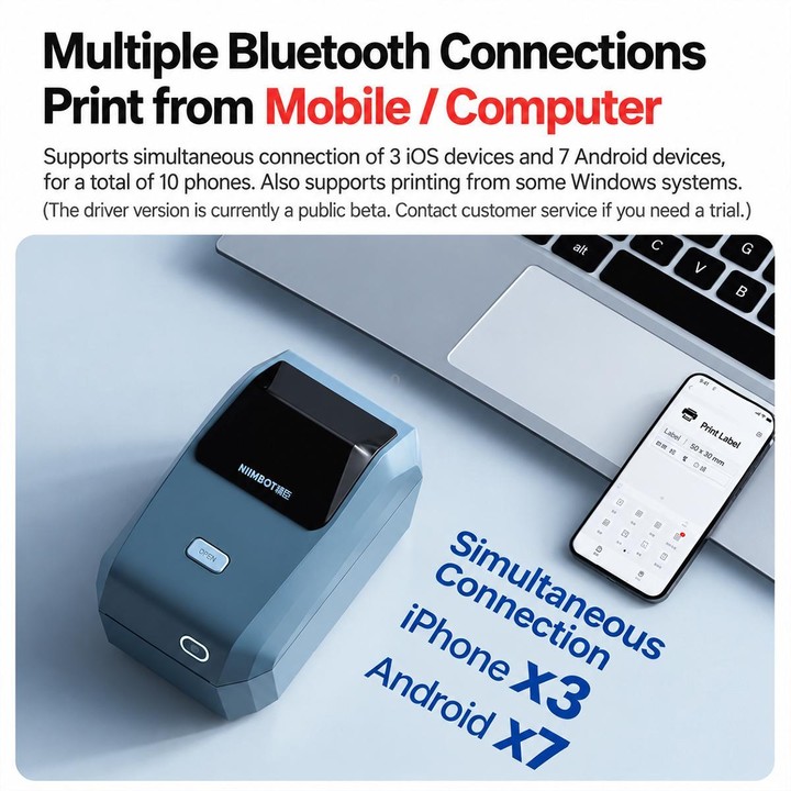 NIIMBOT K3 Thermal Label Printer Kit 3(EU Plug)