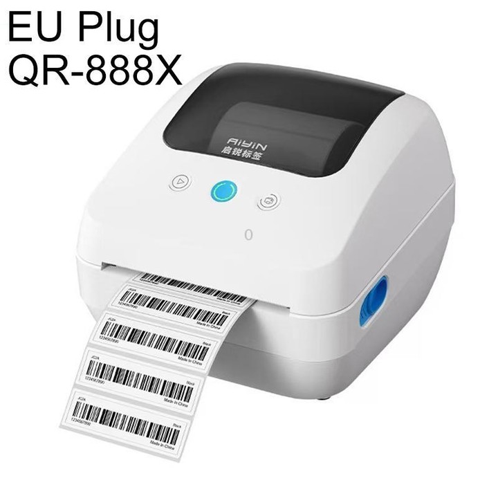 QIRUI Label Printer Bluetooth Thermal Barcode Label Printer QR-888X(EU Plug)