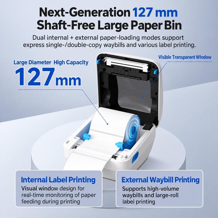 QIRUI Label Printer Bluetooth Thermal Barcode Label Printer QR-888XPro(EU Plug)