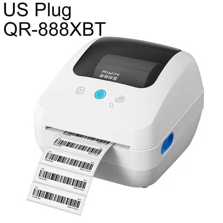 QIRUI Label Printer Bluetooth Thermal Barcode Label Printer QR-888XBT(US Plug)