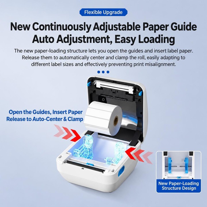 QIRUI Label Printer Bluetooth Thermal Barcode Label Printer QR-888(EU Plug)