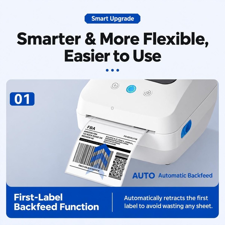 QIRUI Label Printer Bluetooth Thermal Barcode Label Printer QR-888(EU Plug)