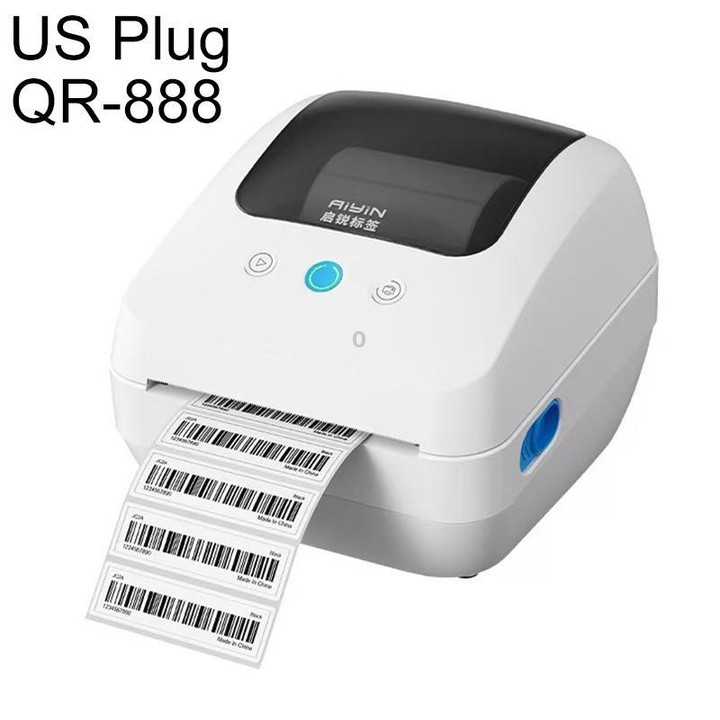 QIRUI Label Printer Bluetooth Thermal Barcode Label Printer QR-888(US Plug)