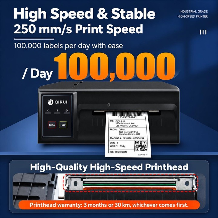 QIRUI Industrial Thermal Receipt Express Bluetooth Printer, Model:QR-310S(US Plug)