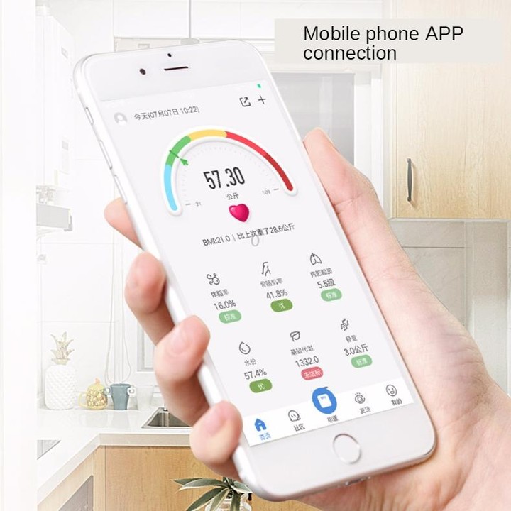 Household Smart Body Fat Electronic Weighing Scale, USB Charging Version(White)