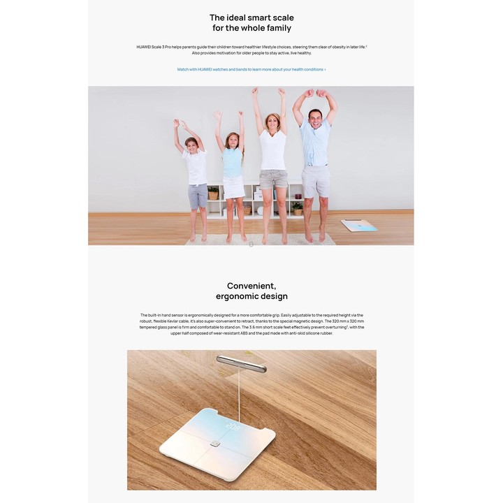 Original Huawei Intelligent Body Fat Scale 3 Pro, Support Wifi & Bluetooth Connection