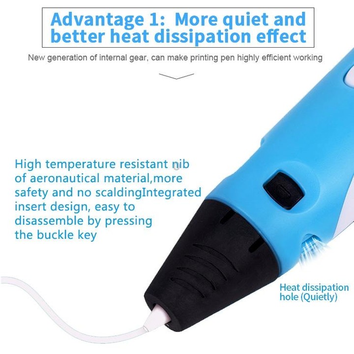 Hand-held 3D Printing Pen, UK Plug (Pink)