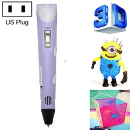 Hand-held 3D Printing Pen, US Plug(Purple)