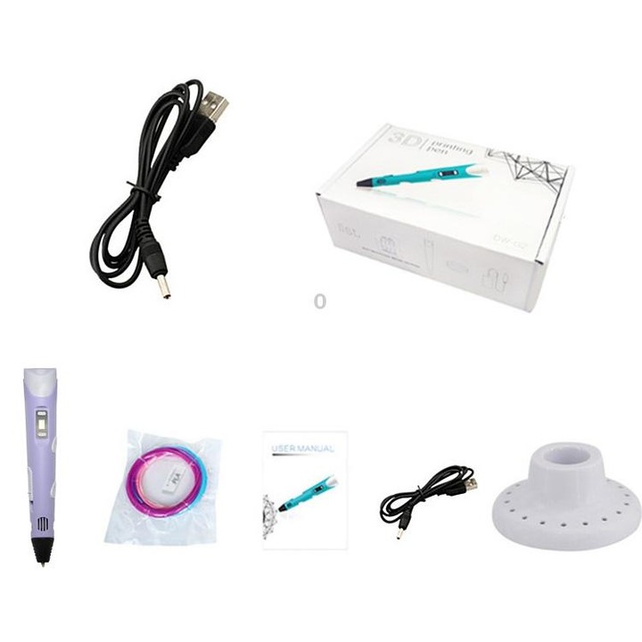 Hand-held 3D Printing Pen, USB Plug(Purple)