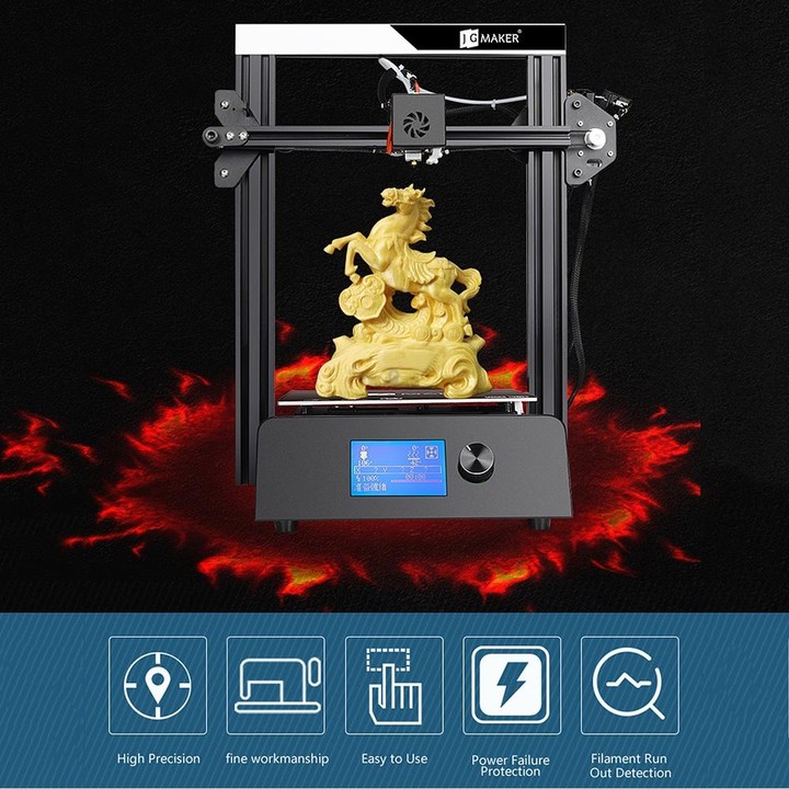 JGAURORA Magic 250W LCD Display Desktop 3D Printer with Knob Control