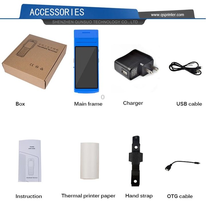 PDA-5501 Multi-function 5.5 inch IPS Screen IP65 Protection All-in-one Intelligent Terminal, Built-in Thermal Line Printer & MIC