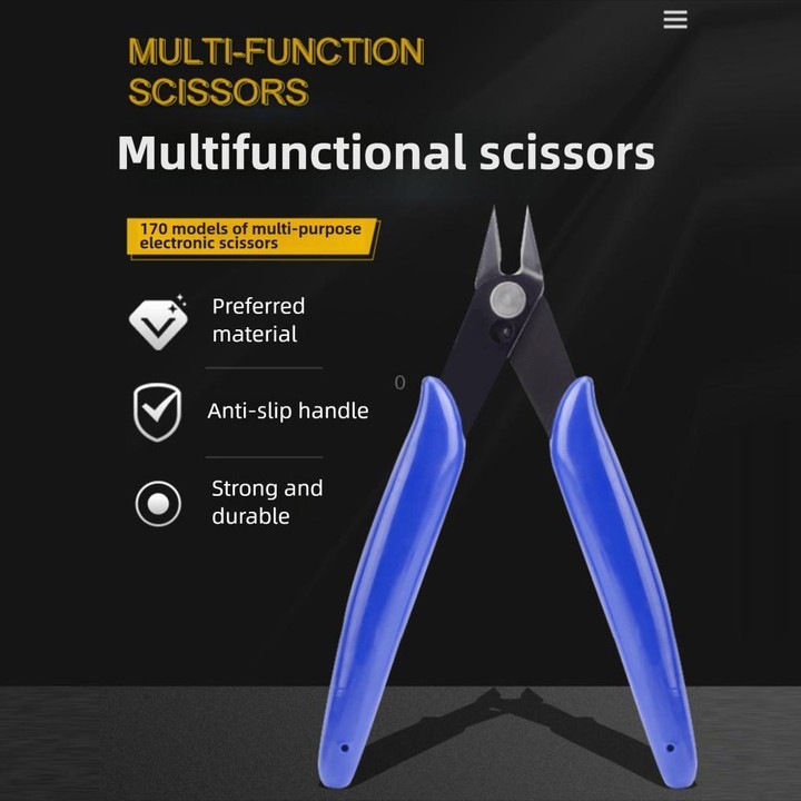 170 Electronic Pliers Diagonal Side Cutting Cable Wire Cutter Repair Hand Tool(Dark Blue)