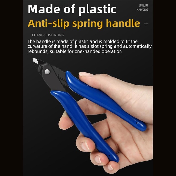 170 Electronic Pliers Diagonal Side Cutting Cable Wire Cutter Repair Hand Tool(Dark Blue)