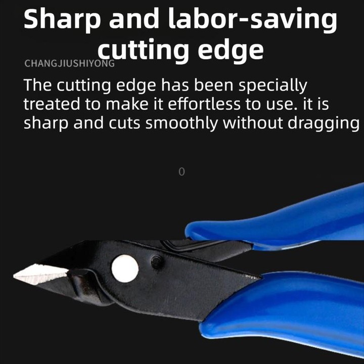 170 Electronic Pliers Diagonal Side Cutting Cable Wire Cutter Repair Hand Tool(Dark Blue)