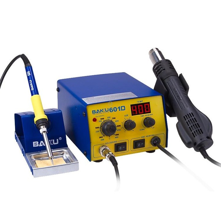 BAKU BK-601D AC 110V LED Display 2 in 1 Hot Air Gun Soldering Iron Soldering Station