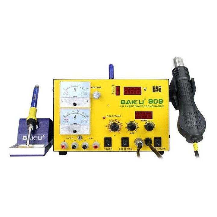 BAKU BK-909 BGA Rework Solder Station Hot Air Gun Welder Equipment, US Plug