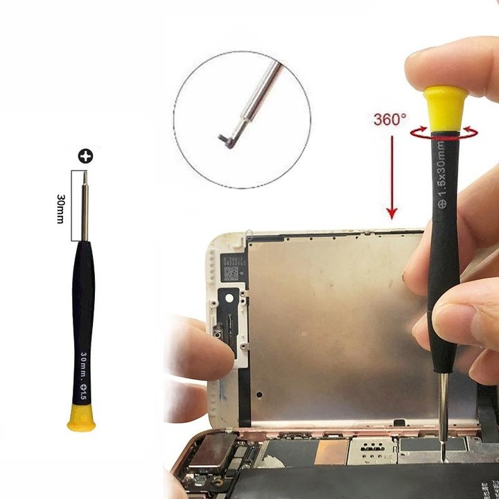 JF-614 1.5 Metal + Plastic Mobile Phone Repair Tool Phillips Screwdriver