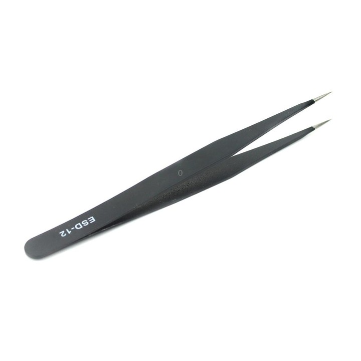 JIAFA JF-603 Straight Tip Tweezers (Black)